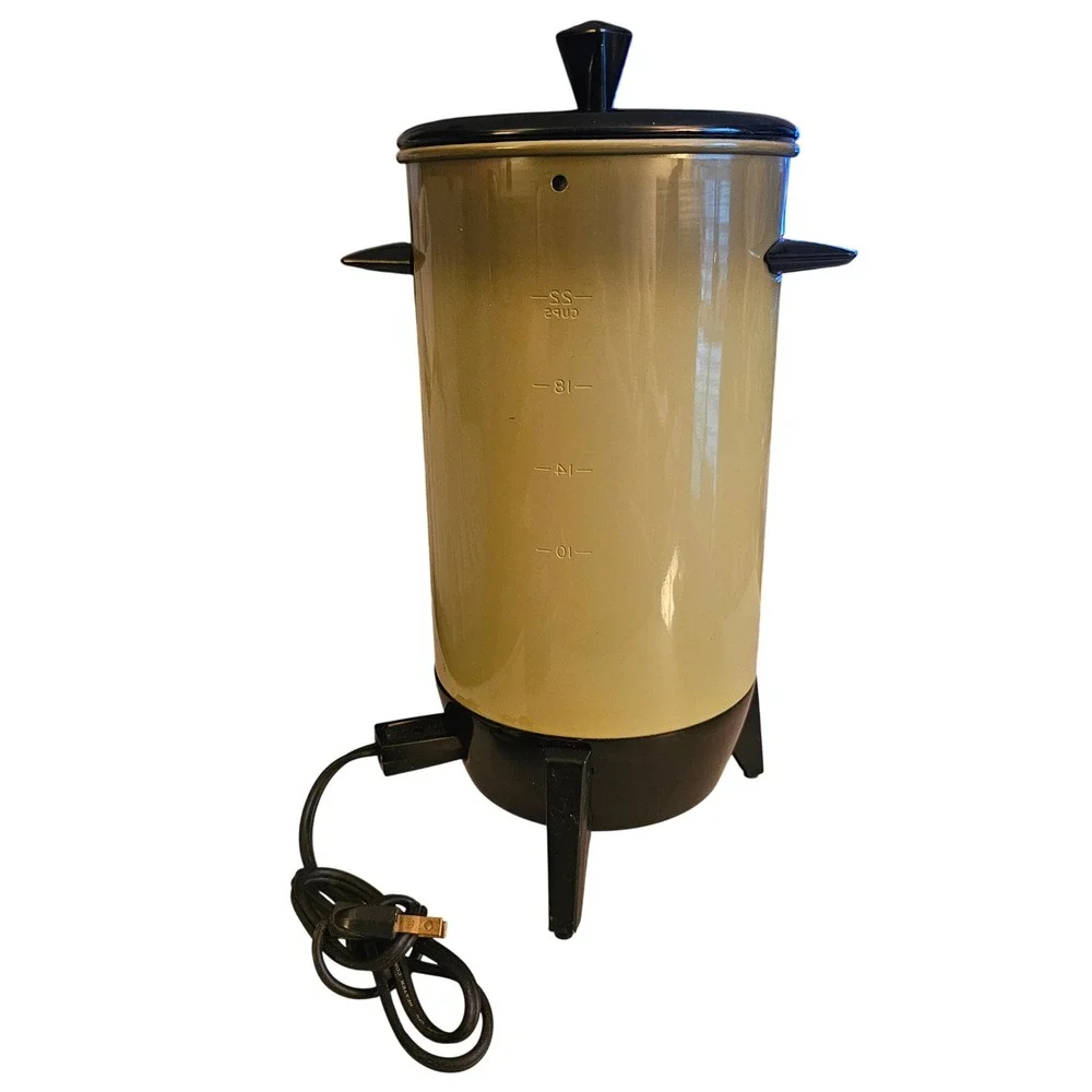 60s Avacado Vintage Electric Percolator 22 Cup‎ Coffee Urn B-9293-56 MCM